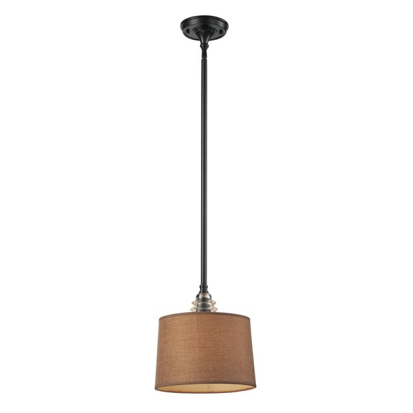 Elk Showroom Insulator Glass 1Light Pendant in Oiled Bronze 66819-1